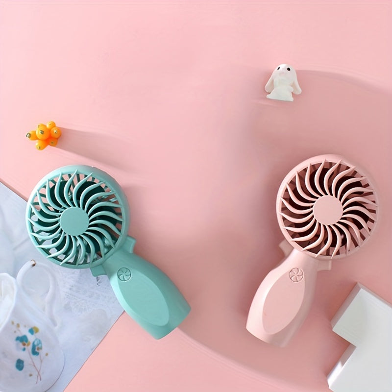 Stay Cool On The Go: Handheld Mini Fan with USB Charging, Compact Design & Powerful Wind