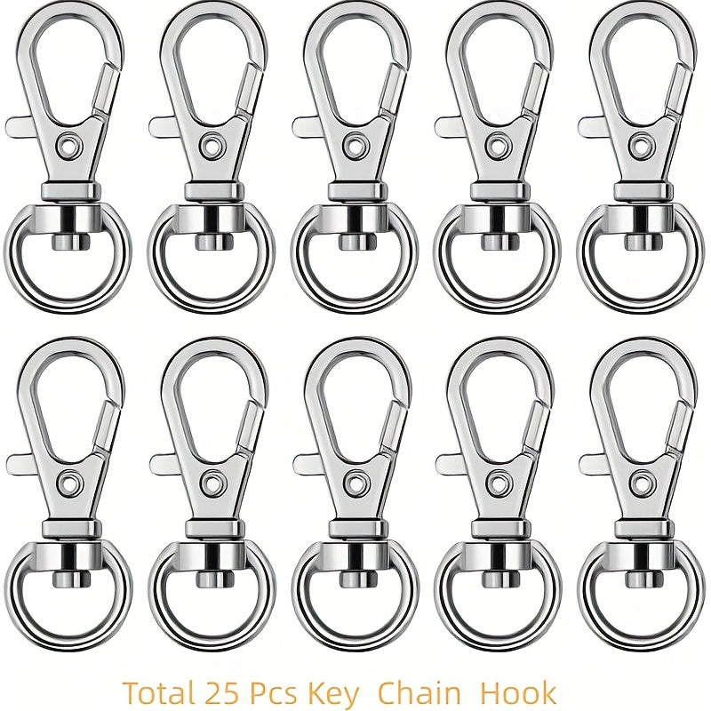 50pcs Key Chain Hooks & Rings Set - Perfect for DIY Hanging Rope Jewelry!