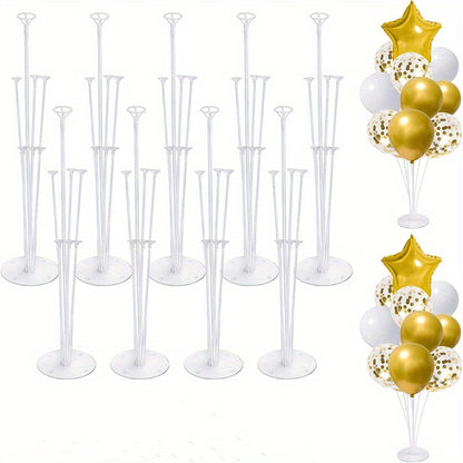 9 Sets, Balloon Stands, Transparent Table Balloon Stands, Used For Birthday Parties, Weddings, And Festival Balloon Decorations