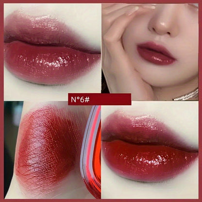 6-Color Long-Lasting Lipstick and Gloss Set for Plump and High-Colored Lips - Waterproof and Ideal for Ladies Makeup