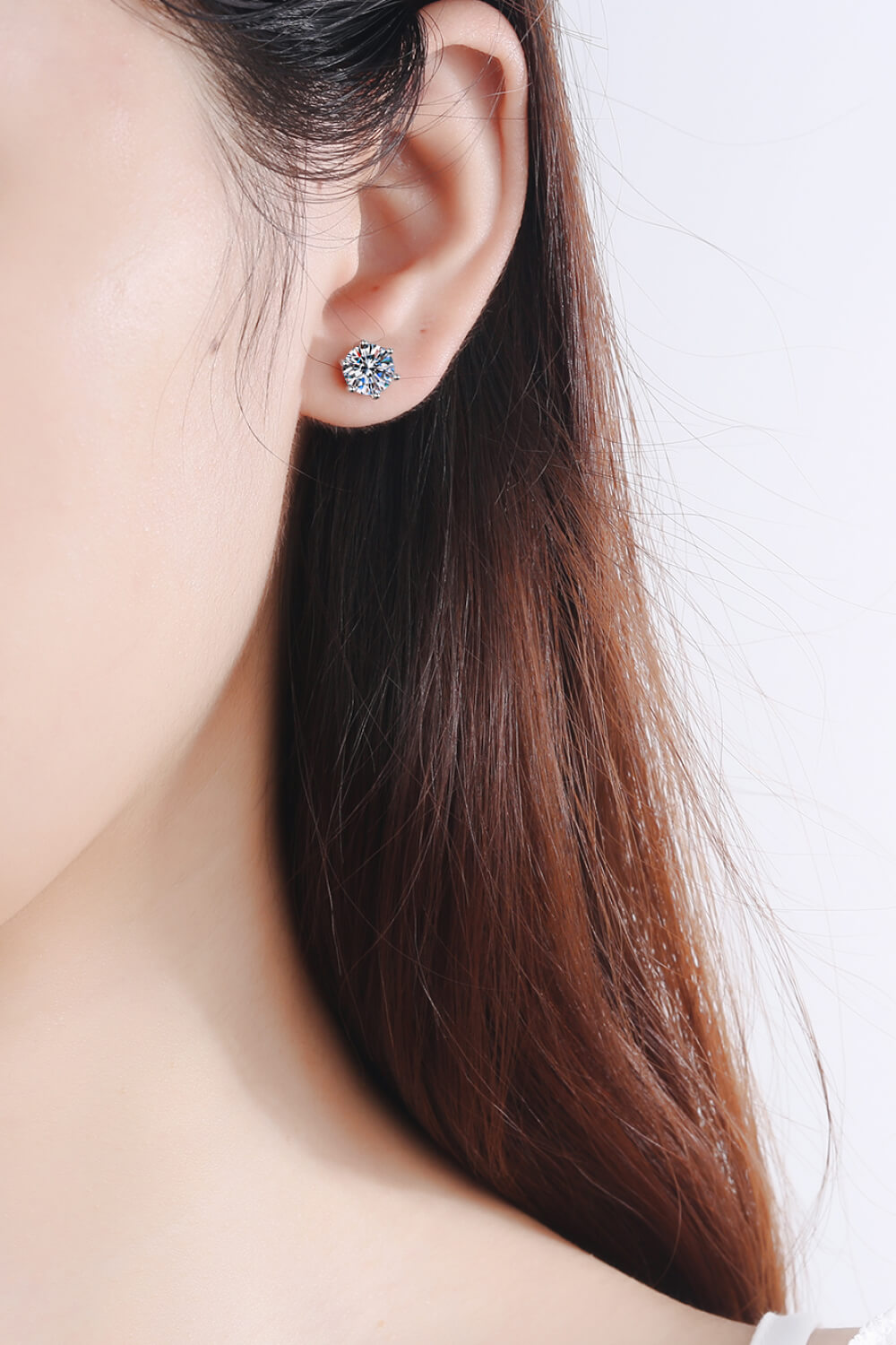 Boucles d'oreilles moissanite