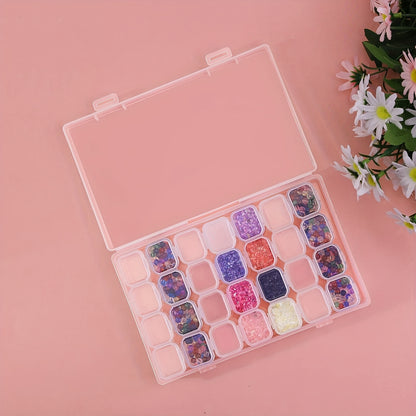 1pc, 5D Diamond Painting Accessories, 28/56 Grids Clear Diamond Painting Storage Container For Bead Storage, Sewing, Nail Diamonds, Embroidery Boxes Organizer, Organizer Nail Diamonds And Bead For DIY Art Craft