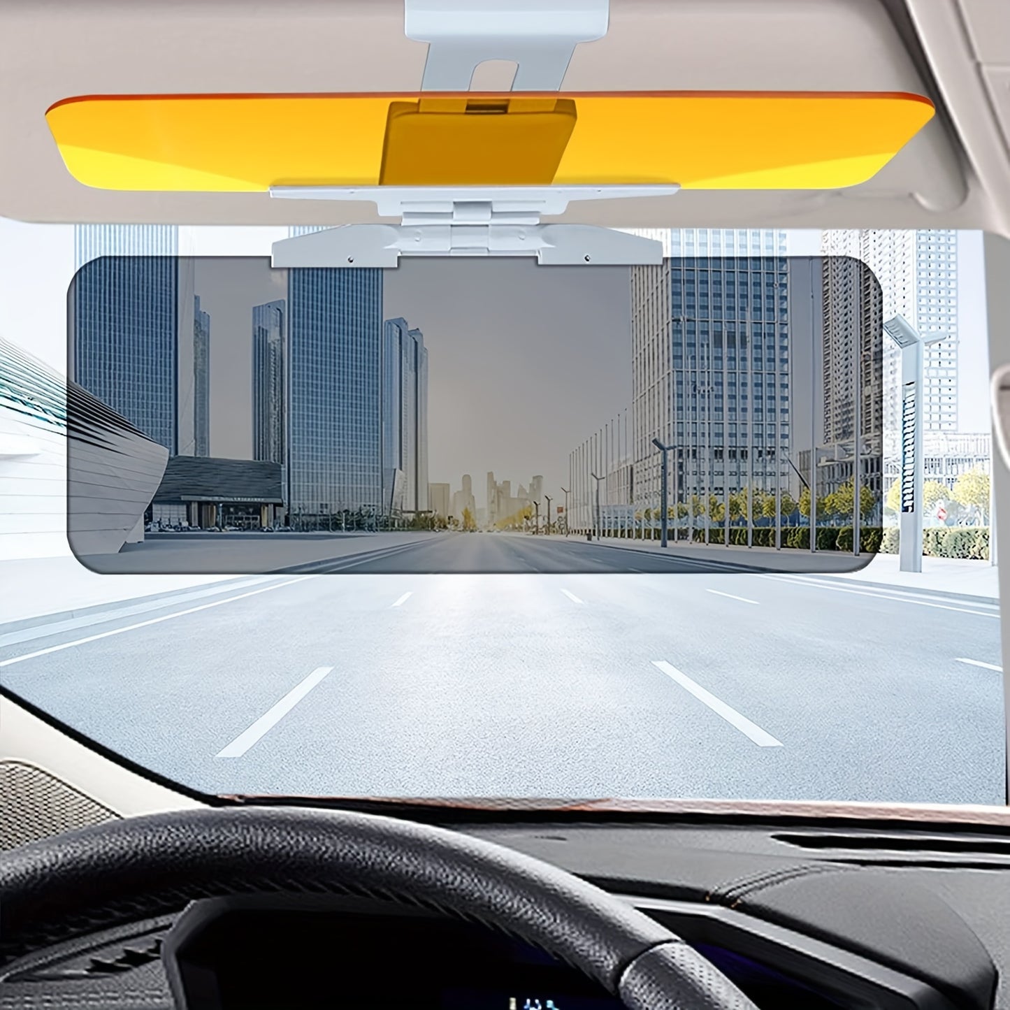 2-in-1 Day & Night Anti-Glare Car Visor - Protect Your Eyes from UV Rays & Dazzling Sunlight!