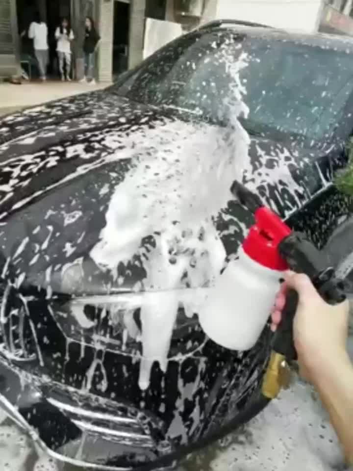 Adjustable Foam Cannon for Garden Hose - Easy to Use and Convenient for Car Washing and Soap Spraying