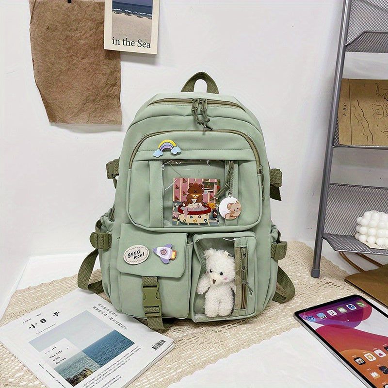 Stylish Large Capacity Backpack for High School Girls - Perfect for Junior High Students!