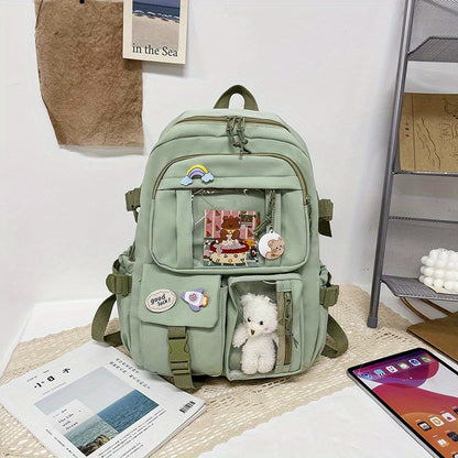 Stylish Large Capacity Backpack for High School Girls - Perfect for Junior High Students!