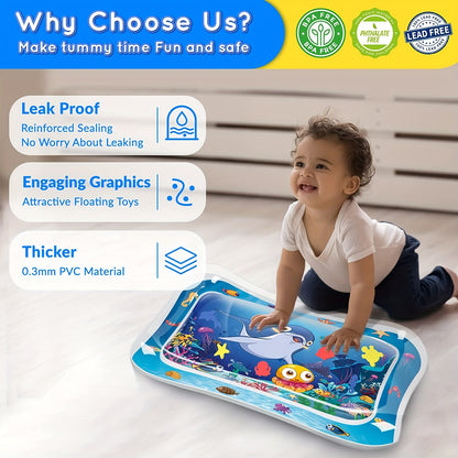 1pc Water Mat ，Water Play Mat For Babies Cute Baby Toys Inflatable Tummy Time Water Play Mat For Infants And Toddlers 3 To 12 Months Promote Development Baby Gifts