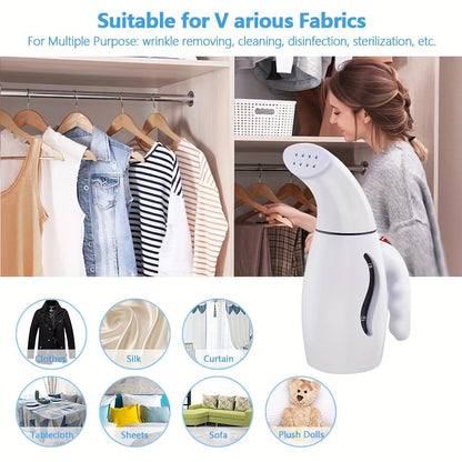 Steamer For Clothes, Garment,Portable Handheld Design, Portable Fabric Steam Iron, Strong Penetrating Steam Removes Wrinkles, 5.41oz Big Capacity Suitable For Home, Office, Travel