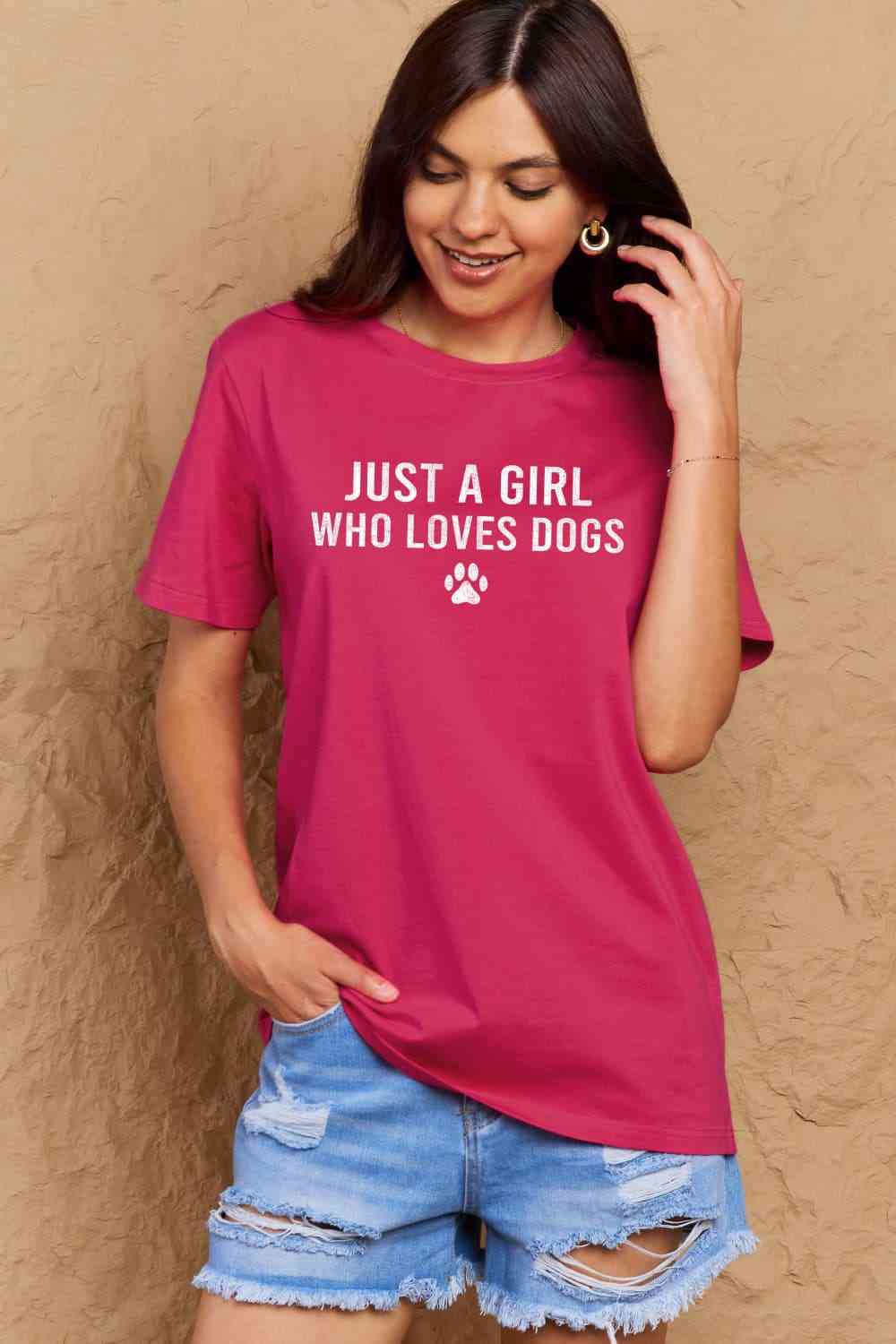 Simply Love T-shirt en coton avec motif patte de chien pleine taille