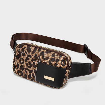 Stylish Leopard Pattern Chest Bag - Perfect for Outdoor Sports & Phone Carrying!