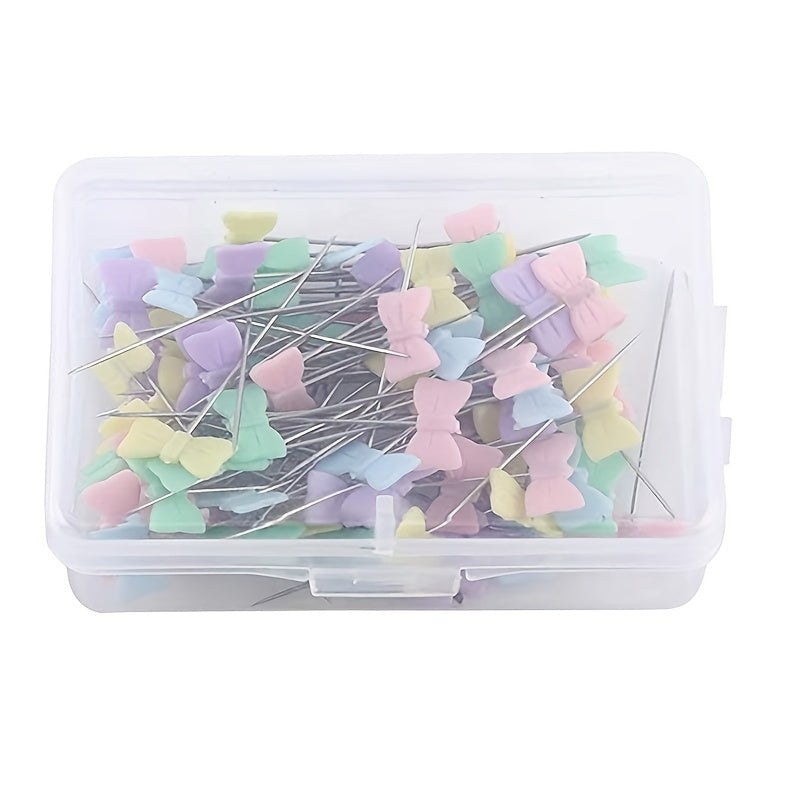 100Pcs Multicolor Button Head Straight Pins - Perfect for Fabric Quilting, Crafting & Sewing!