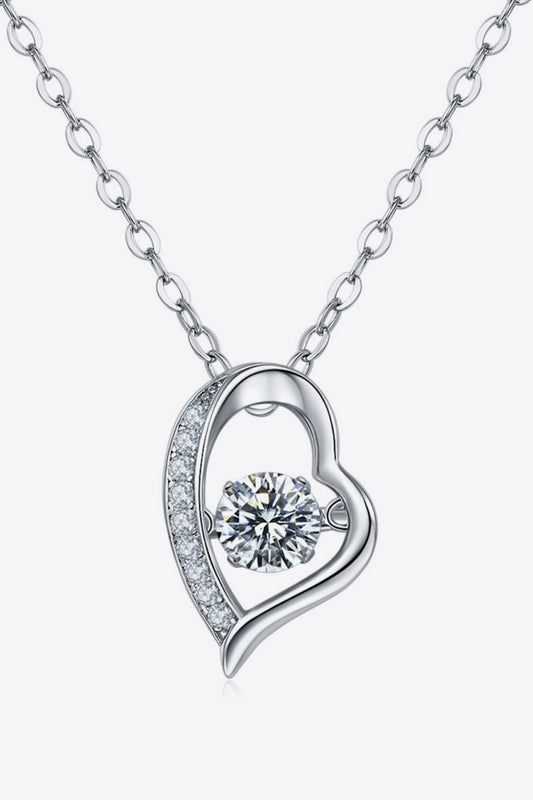 Collier pendentif moissanite en argent sterling 925