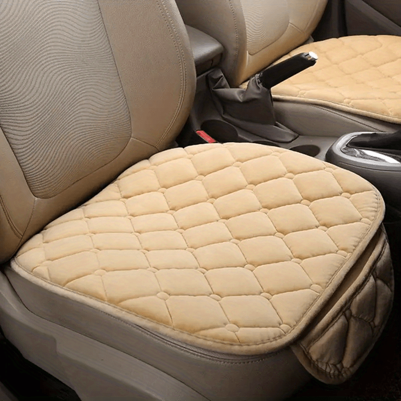 1pc / 3 Pcs Car Seat Cushion, Non-Slip Rubber Bottom With Storage Pouch,Premium Comfort Memory Silk Cotton, Car Seat Pad Universal