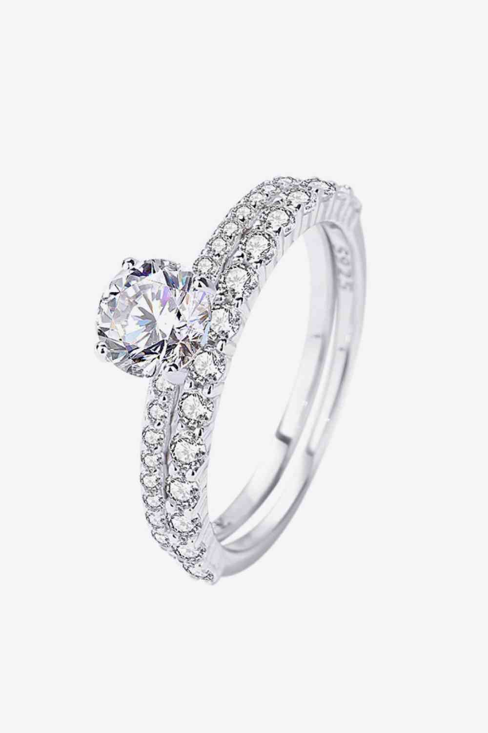 Moissanite 2-Piece 925 Sterling Silver Ring