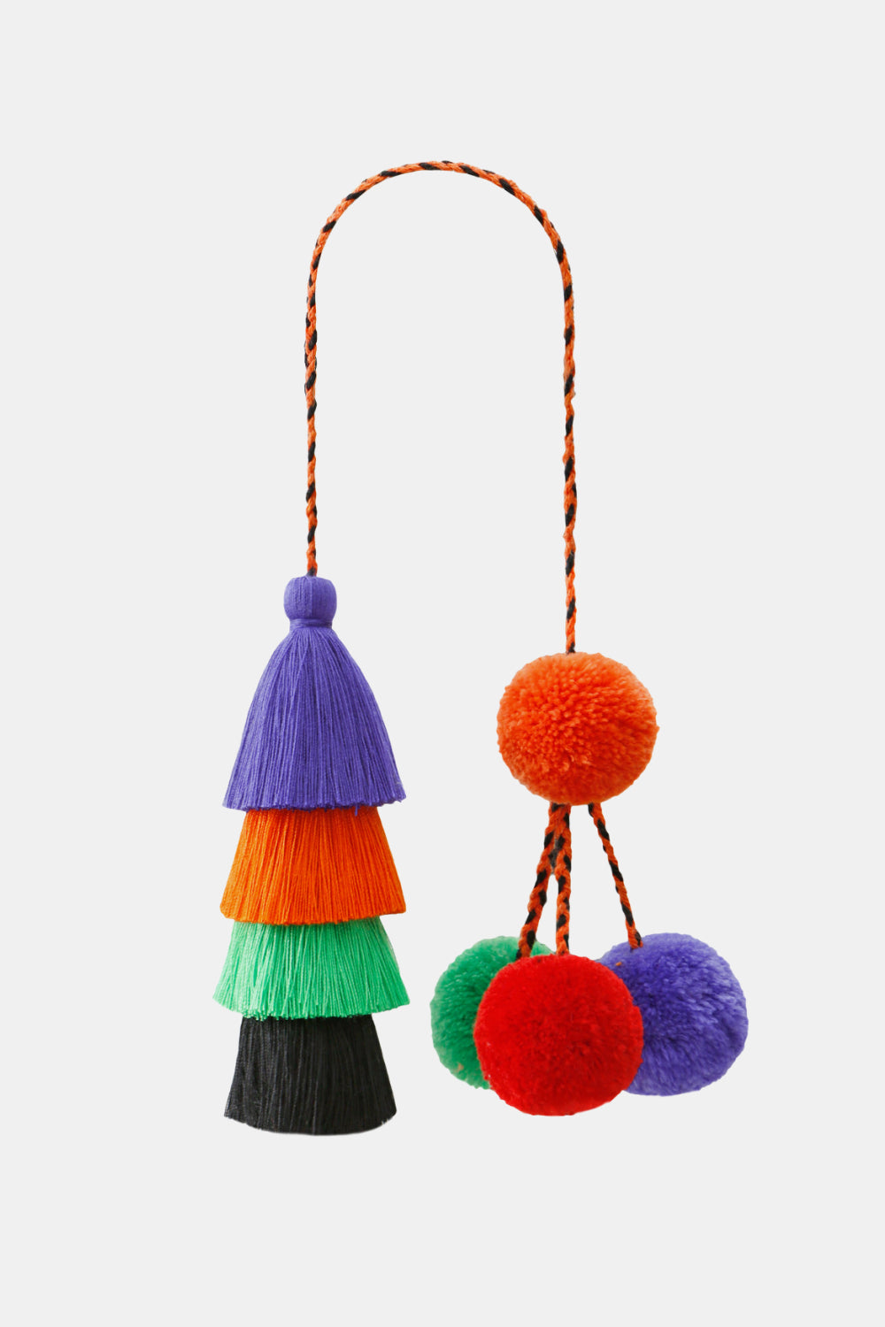 Porte-clés à pompons et pompons