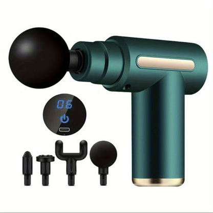 Pistolet de massage 1 pièce, masseur à percussion portatif pour les muscles des tissus profonds pour les douleurs du corps, du dos et du cou, design élégant ultra compact, alimenté par un couple élevé, cadeau de fête des pères pour papa 