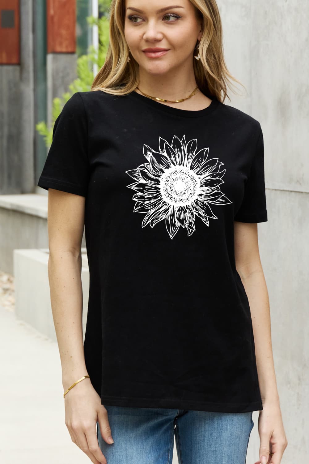 Simply Love Full Size Sunflower Graphic Cotton Tee