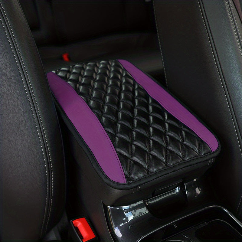 Upgrade Your Car Interior with this 1pc Sponge and PU Leather Armrest Pad Cover!