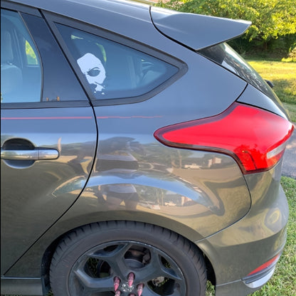 Waterproof Half Face Car Sticker - Perfect for Halloween and Horror Movies - Ideal for Cars, Trucks, Vans, Laptops, and Windows - Protects from Sun and Scratches