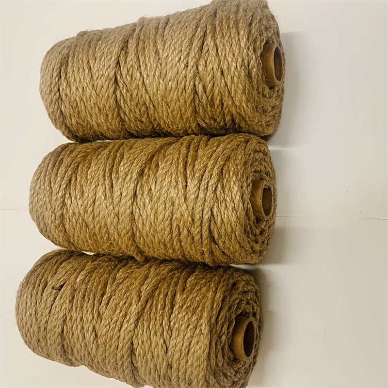 1 roll 164ft Jute Rope - Strong and Durable for Gift Wrapping, DIY Crafts, Gardening, Bundling, and Home Decor