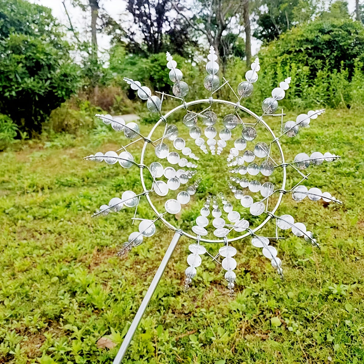 1pc Metal Windmill Wind Dynamics Wind Catcher Outdoor Garden Lawn Weather Vane Yard Decoration