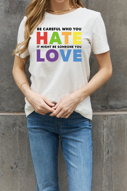 Simply Love Full Size Slogan Graphic Cotton Tee