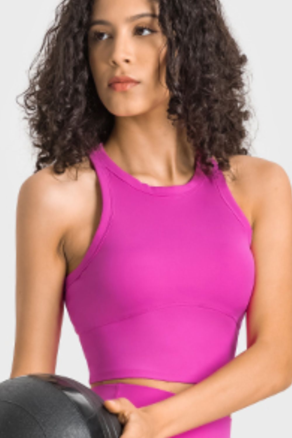 Racerback Cropped Sports Tank