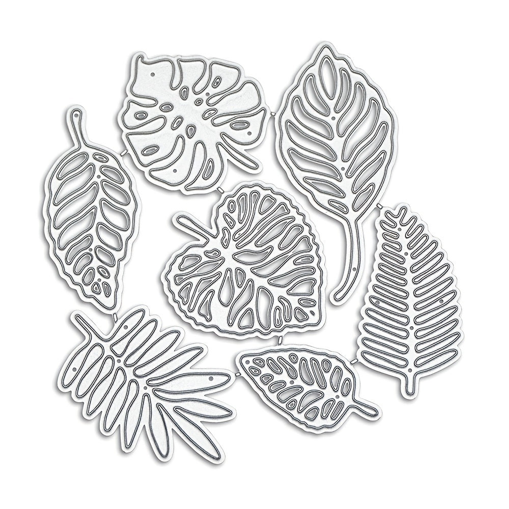 7-Leaf Cutting Dies: Create Beautiful Greeting Cards & Decorative Crafts with Ease!