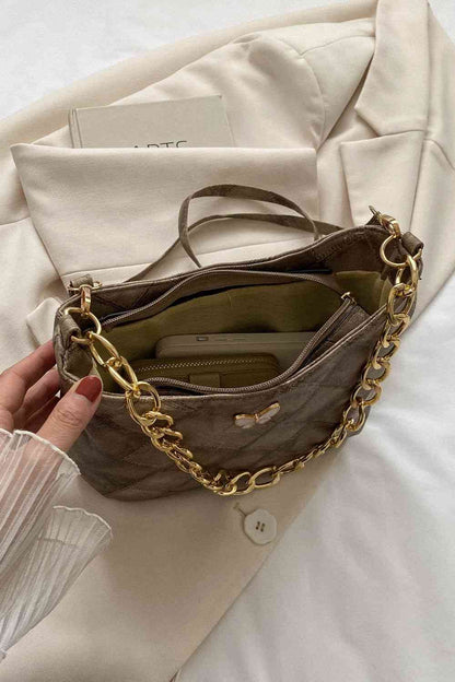 Sac à bandoulière en cuir PU à décor de papillons