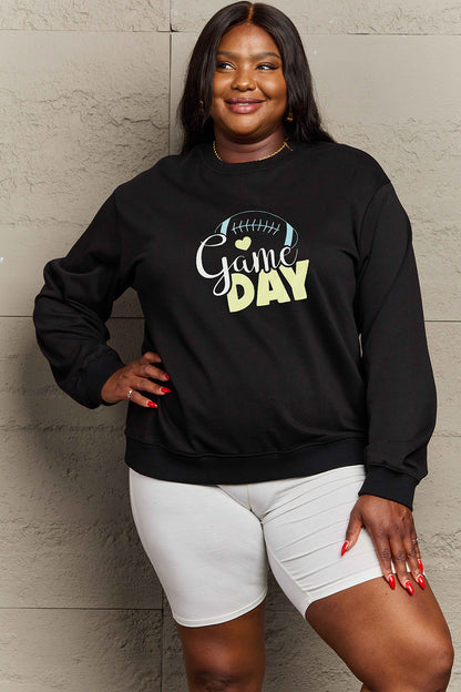 Simply Love Full Size Drop Shoulder Graphic Sweatshirt