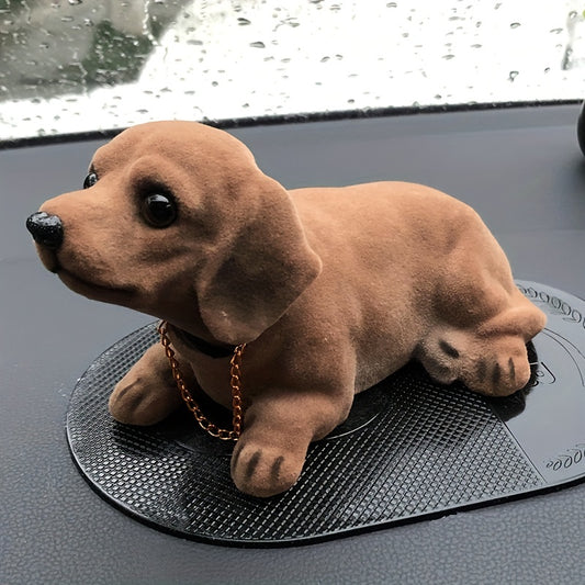 Bobble Head Dog,Car Dashboard Decoration Nodding Dog Hood Ornament Move Head Dog High Emulation Creative Dog Crafts Puppy Dog Lover Gift