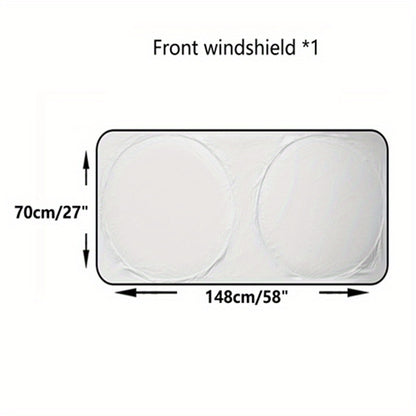 Pare-soleil de pare-brise de voiture, 1 à 6 pièces, pour la Protection des vitres latérales contre les rayons UV du soleil et la chaleur, avec pochette de rangement, pare-soleil de fenêtre pour voiture 