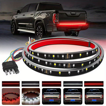 60inch Tailgate Light Bar Strip LED Truck Tailgate Bar Running Brake Turn Signal Reverse Light For Cars Truck Pickup SUVS Jeep Vans RVs Trailers