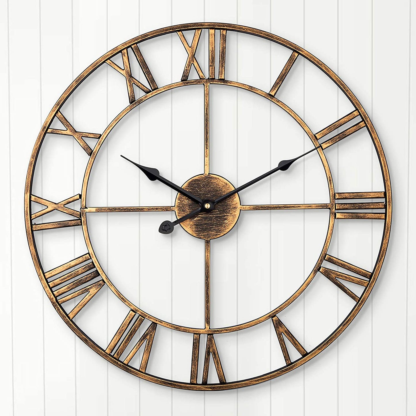 Stylish Wall Clock for Nursery Room - 40/15.74'' & 50/19.68'' Diameter, Creative Iron Craft Decor