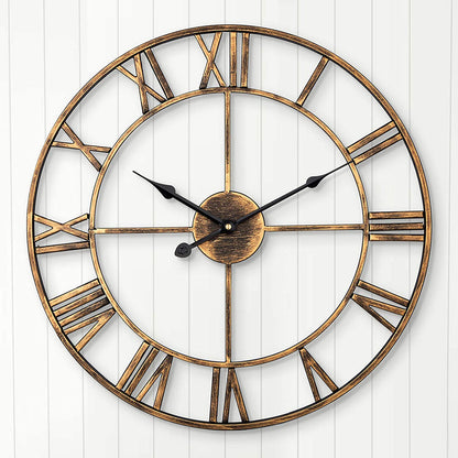 Stylish Wall Clock for Nursery Room - 40/15.74'' & 50/19.68'' Diameter, Creative Iron Craft Decor