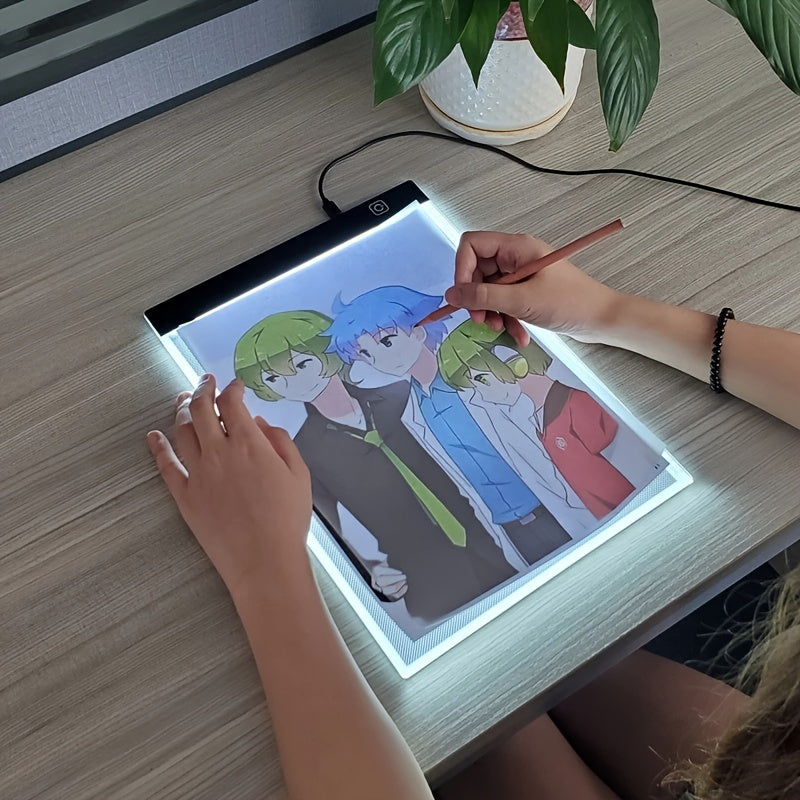 Tableau de copie de dessin LED de taille A5 : jouet pour enfants à dessiner, bloc lumineux à intensité variable à 3 niveaux pour l'apprentissage éducatif et le plaisir ! 