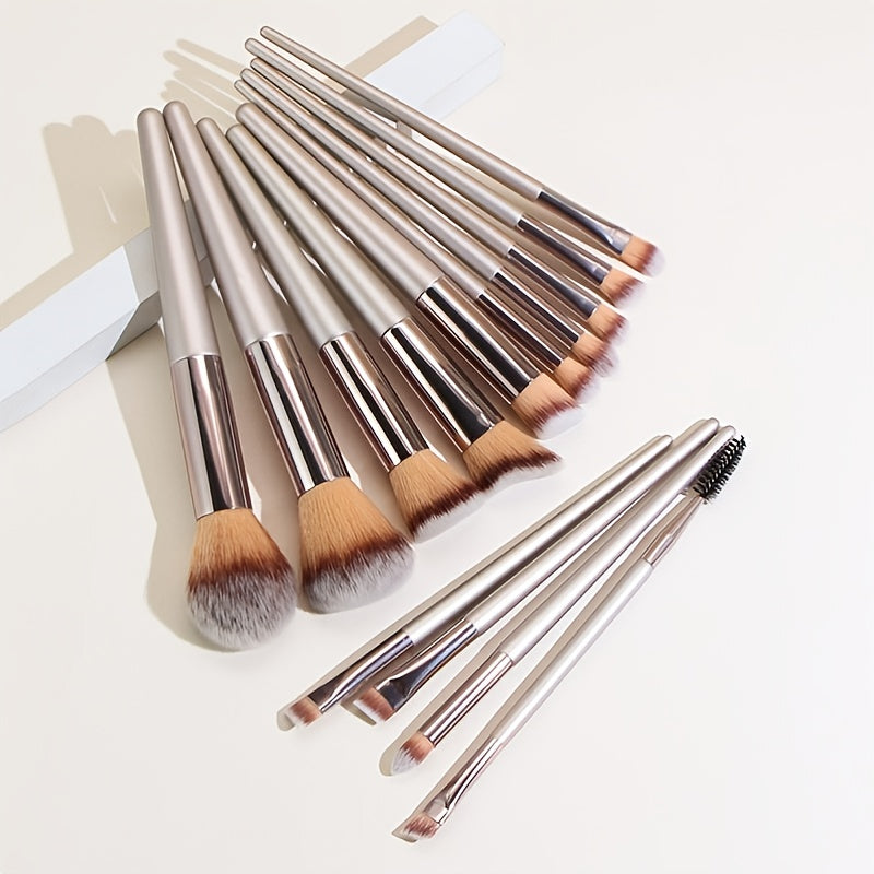 12-Piece Kabuki Makeup Brushes Set: Perfect for Foundation, Powder, Blush, Eyeshadow & Concealer!