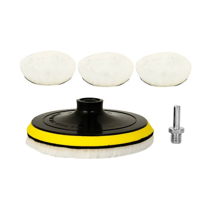 5pcs 6 Wool Polishing Buffing Pads - Perfect for Drill Buffing Wheels & Adapters!