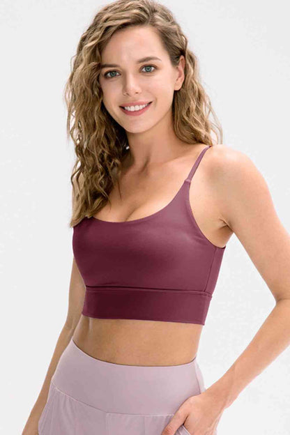 Scoop Neck Long Active Bra