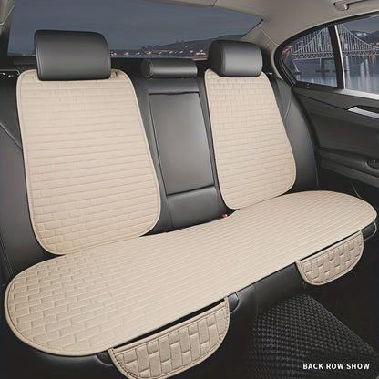 Upgrade Your Car Interior with this Universal Rear Seat Cover & Cushion Pad - Includes Backrest & Headrest Cover!