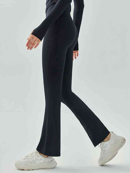 Wide Leg Wide Waistband Long Pants