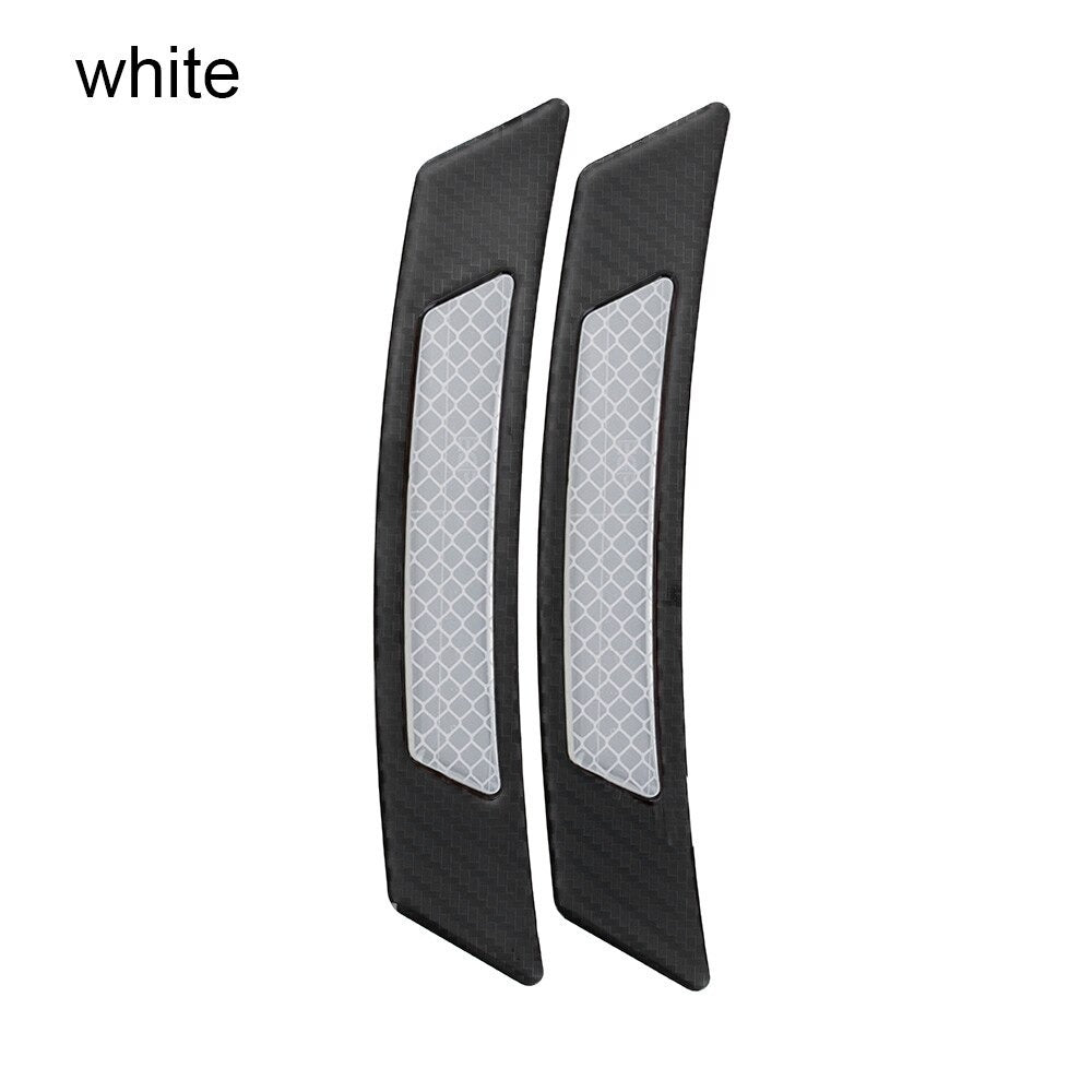 2Pcs Car Wheel Eyebrows Bump Protector, Auto Reflective Stickers Carbon Fiber Print Edge Protection Strip Collision Warning Decoration Car Accessaries