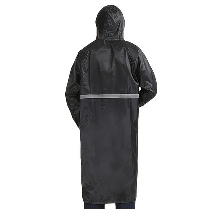 1pc Adult Full Body Waterproof Poncho, Long Thickened One-piece Poncho, Outdoor Reflective One-piece Raincoat, 24 Hour Waterproof Poncho, Glow In The Dark Umbrella, Simple Fashion Raincoat