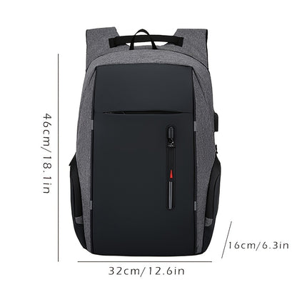 1pc Men's Anti-theft Bag Laptop Backpack, Large Capacity Business Bag For Travel, USB Charging Backpack