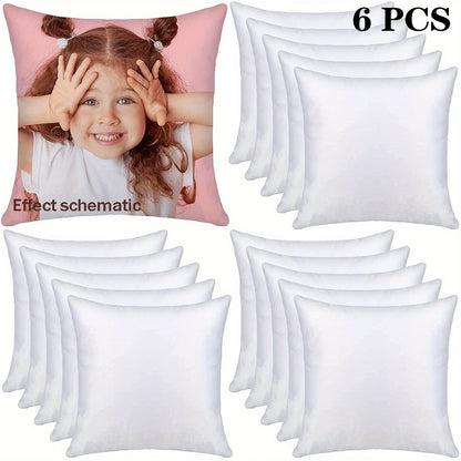 6/12/20pcs Sublimation Pillow Covers - White Cushion Covers for Heat Transfer Pillow Covers - Peach Skin Throw Pillow Covers Polyester Blanks