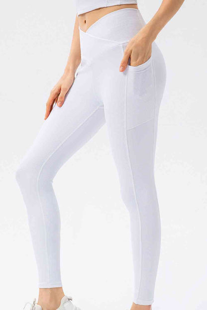 V Shape Waistband Slim Fit Long Sports Pants