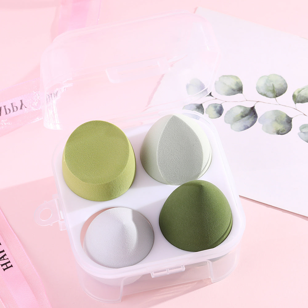 4 pcs Flawless Beauty Eggs - Transparent Box for Creams, Powders, and Liquids - Keep Your Makeup Organized and Easy to Find