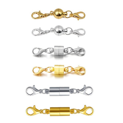 5-Pack Magnetic Clasp & Lobster Connectors - Perfect for Necklace & Bracelet DIY Jewelry!