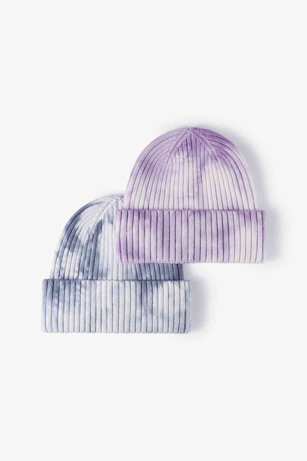 Bonnet à revers côtelé tie-dye