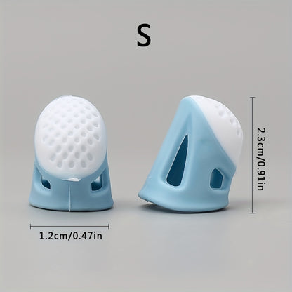 2pcs Household Sewing DIY Tools Thimble Finger Protector Quilting Craft Accessories Comfortable Non-Slip Thimble Finger Protectors For Hand-Working